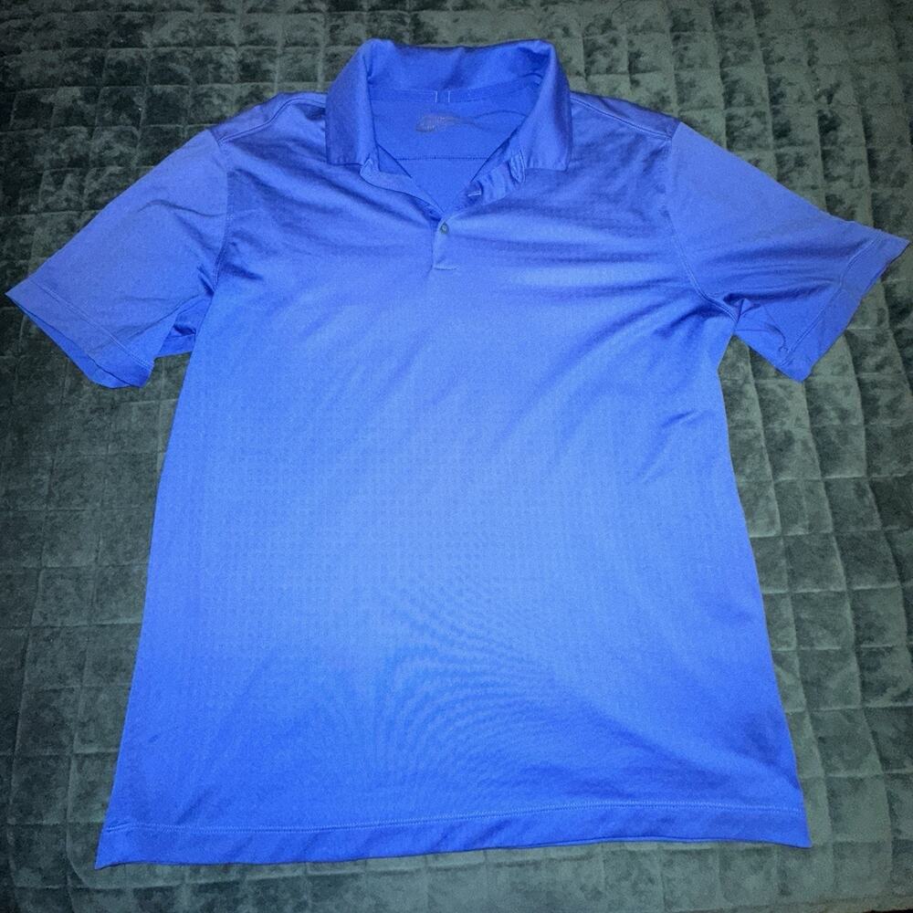 Nike Golf Short Sleeve Collared Shirt Large (L) Navy Classic - Picture 2 of 9